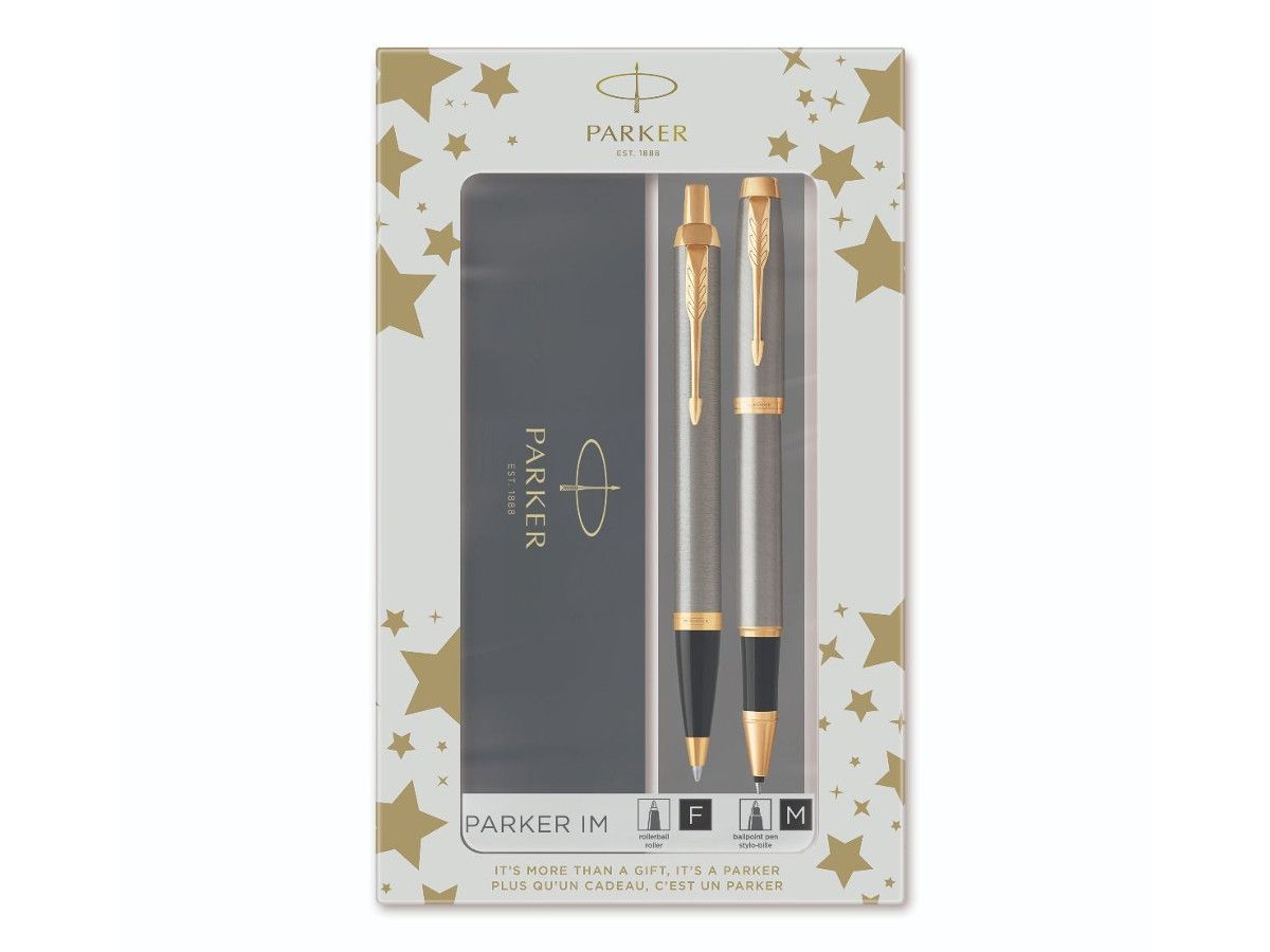 Комплект Parker IM Brushed Metal GT, Химикалка и ролер