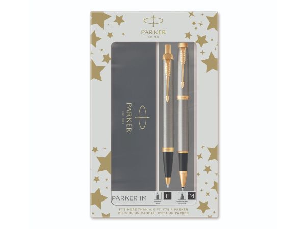 Комплект Parker IM Brushed Metal GT, Химикалка и ролер