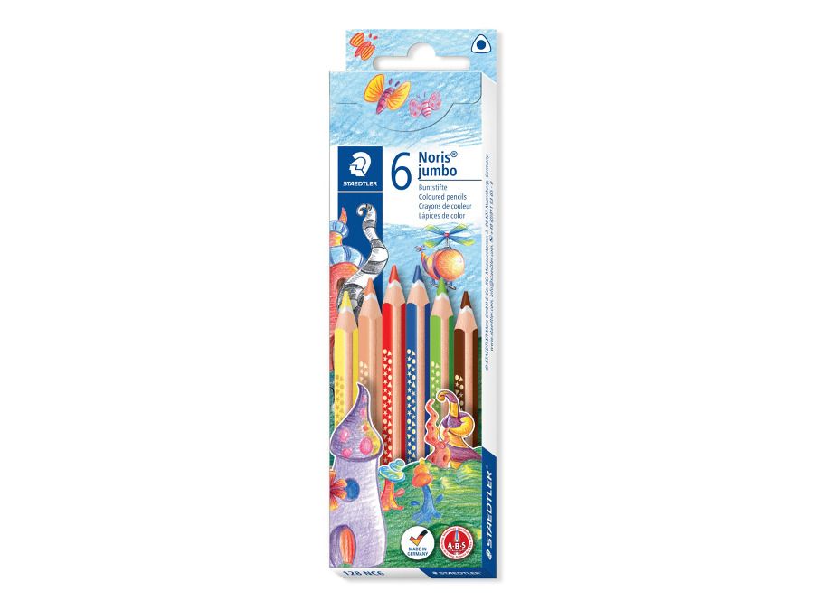 Цветни моливи Staedtler Noris Colour 187, 6 цвята