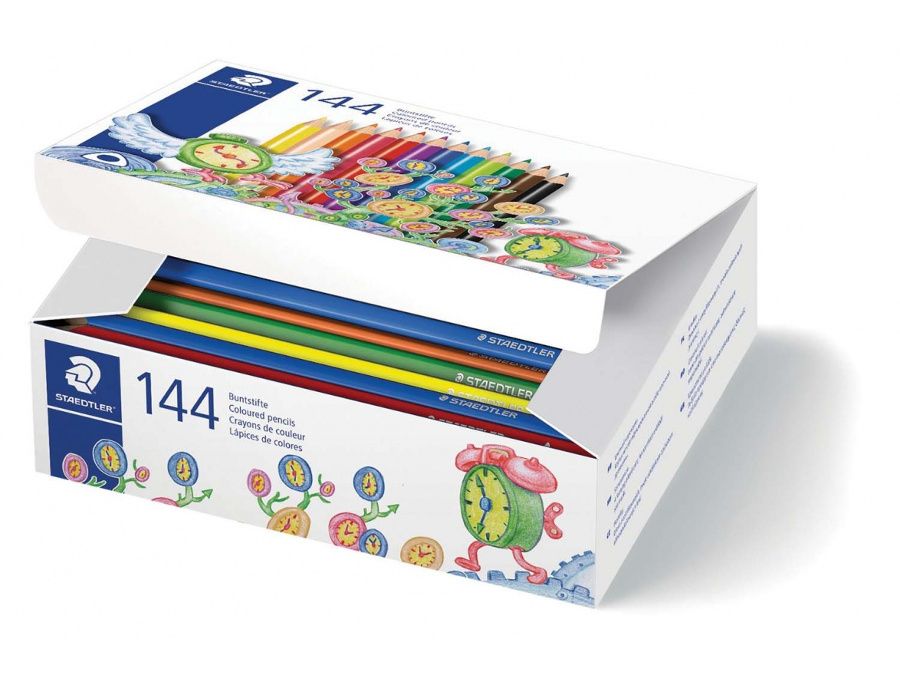 Цветни моливи Staedtler 1270 Class pack, 144 броя