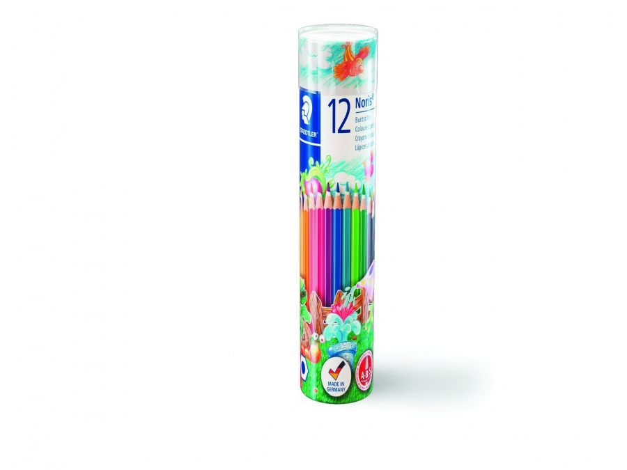 Цветни моливи Staedtler NC 144, 12 цвята в тубус