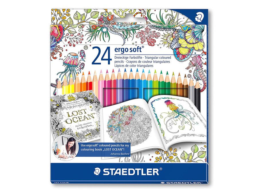 Цветни моливи Staedtler Johanna Basford NC Club 185, 24 цвята