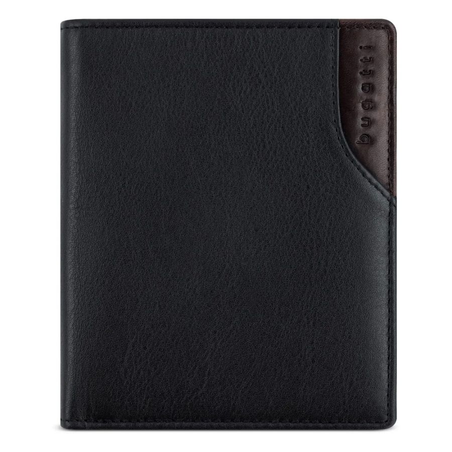 Кожен портфейл Bugatti Corso DeLuxe Wallet Upright, черен