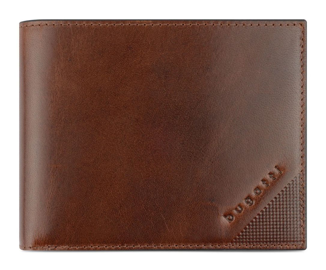 Кожен портфейл Bugatti Nobile With Flap, коняк