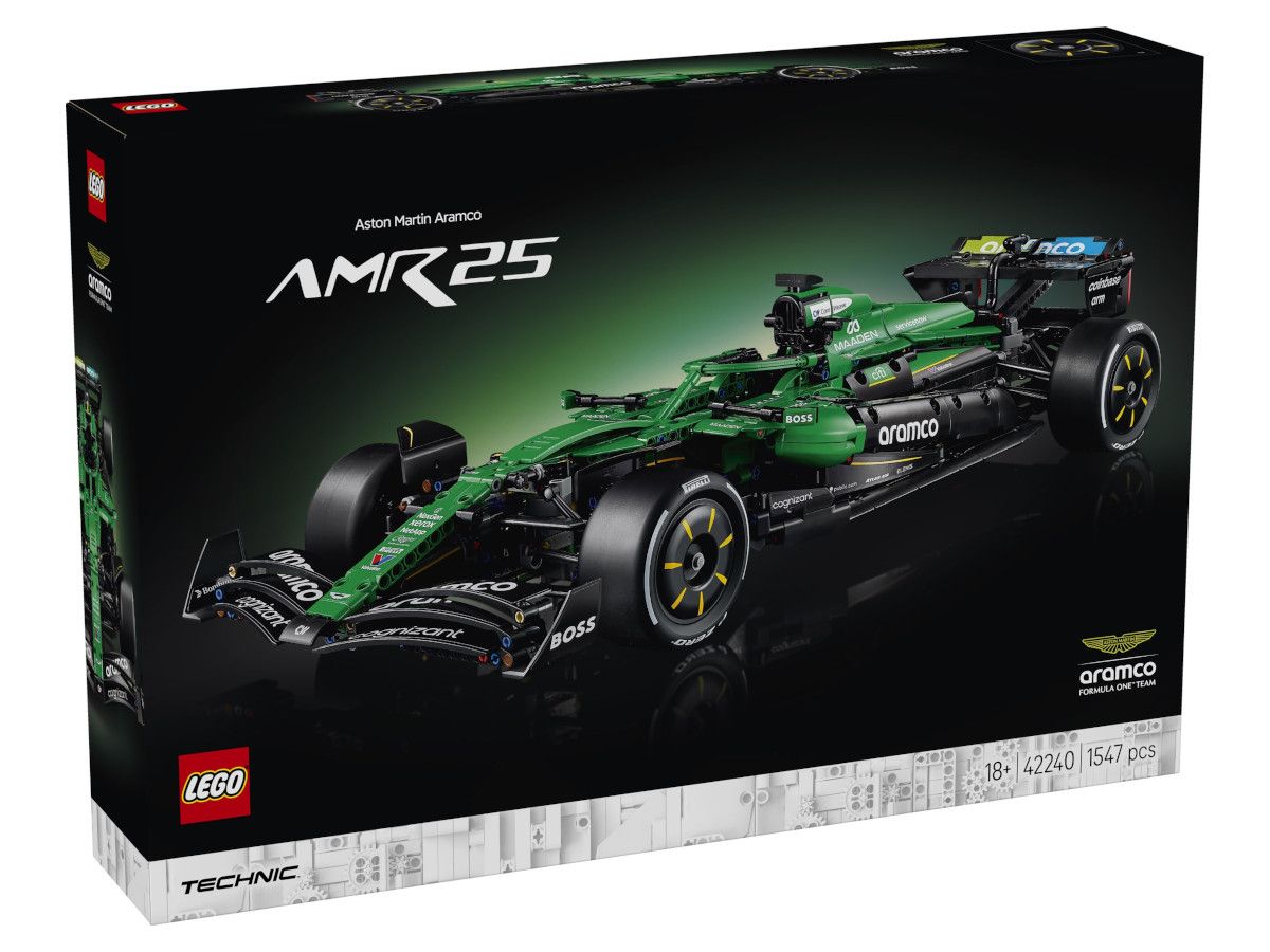 Предна кутия на LEGO Technic 42240 Aston Martin Aramco AMR25 F1 болид от Get7.eu