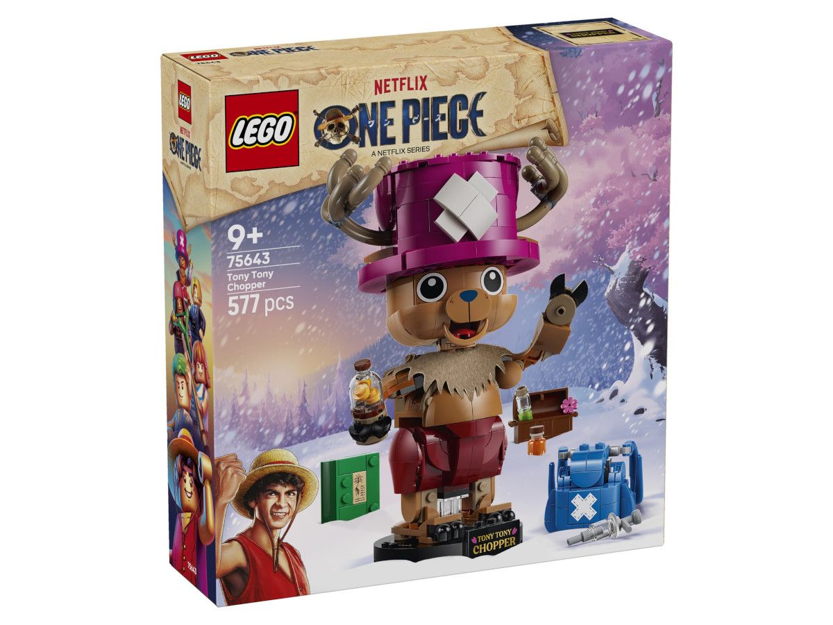 Предна страна на кутията на сглобяемата фигура LEGO ONE PIECE 75643 Тони Тони Чопър от Get7.eu