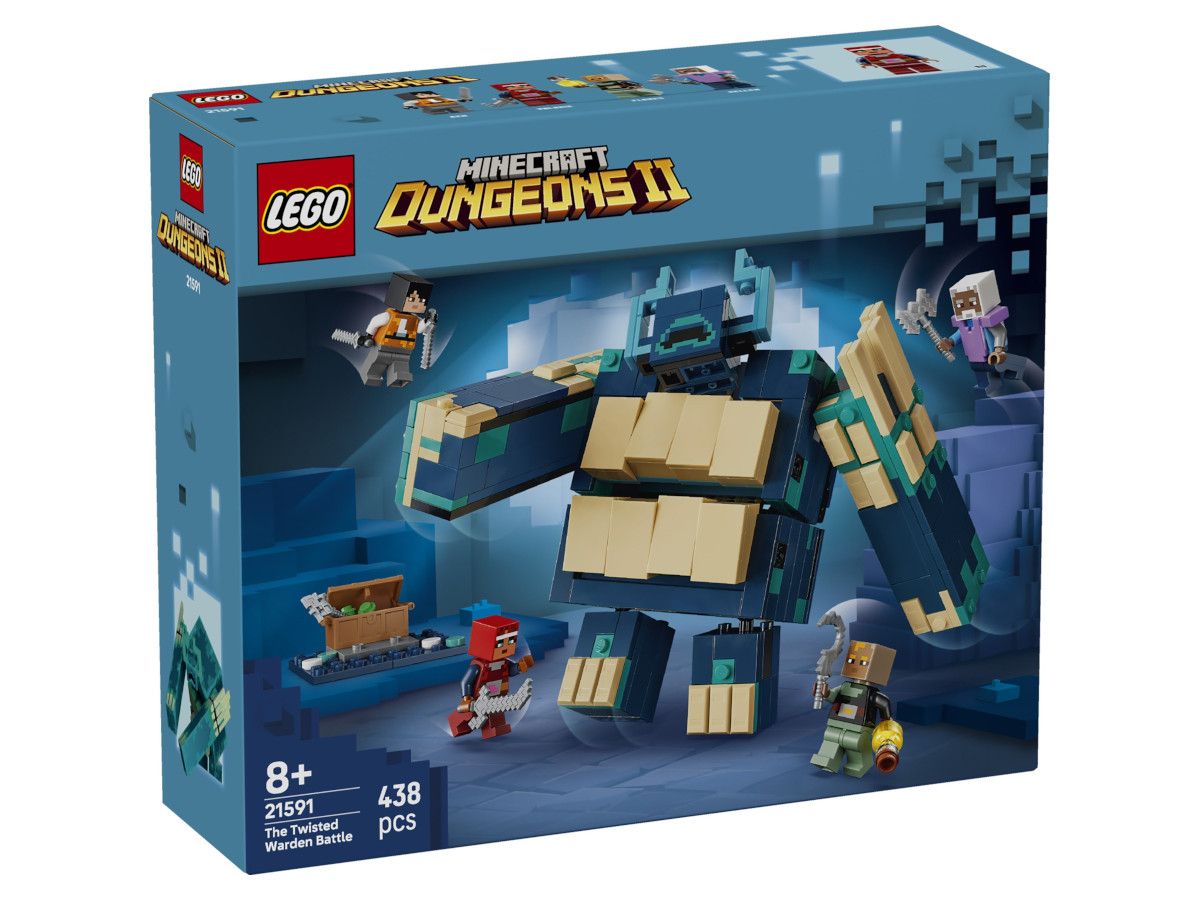 Конструктор LEGO Minecraft Битката с Изкривения Пазител 21591 предна кутия