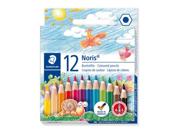 Цветни моливи Staedtler NC 144, 12 цвята къси