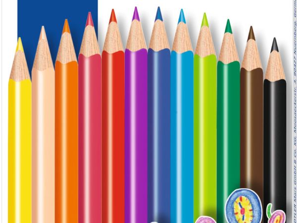 Цветни моливи Staedtler Noris Club, 12 цвята, триъгълни