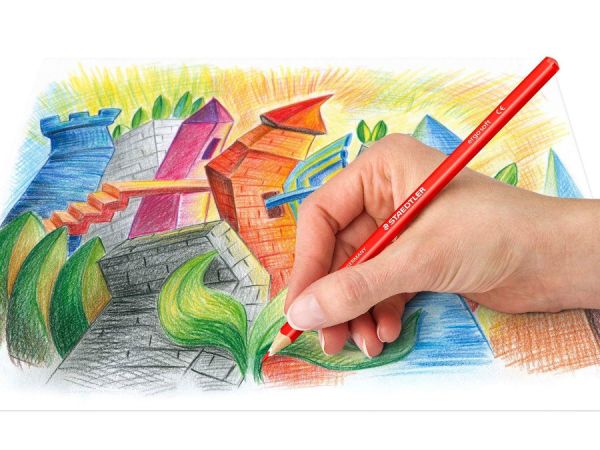 Цветни моливи Staedtler JB Ergosoft, 36 цвята метална кутия