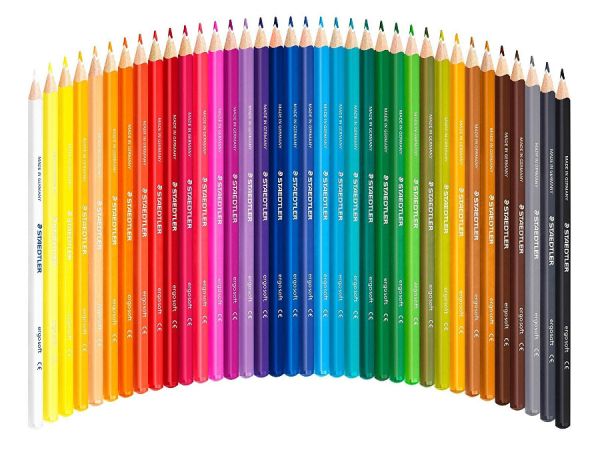 Цветни моливи Staedtler JB Ergosoft, 24 цвята метална кутия