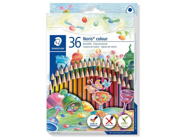 Цветни моливи Staedtler Noris Colour 187, 36 цвята