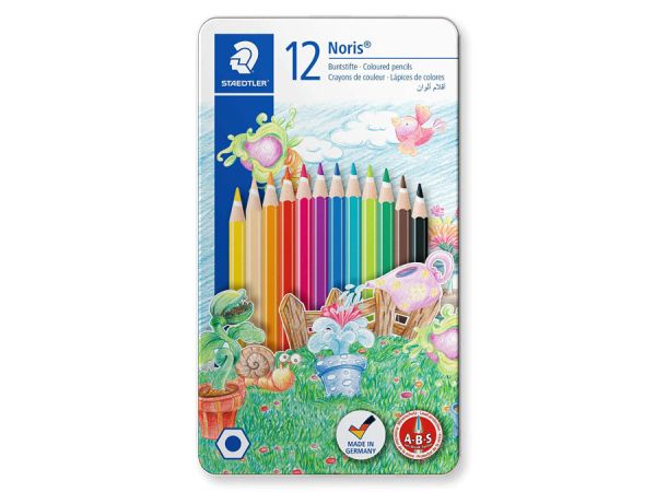 Цветни моливи Staedtler NC 145, 12 цвята в метална кутия