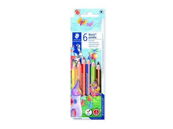 Цветни моливи Staedtler NC 128 Jumbo, 6 цвята