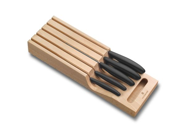 Victorinox Swiss Classic In-Drawer, дървена поставка за ножове, 5 части 6.7143.5