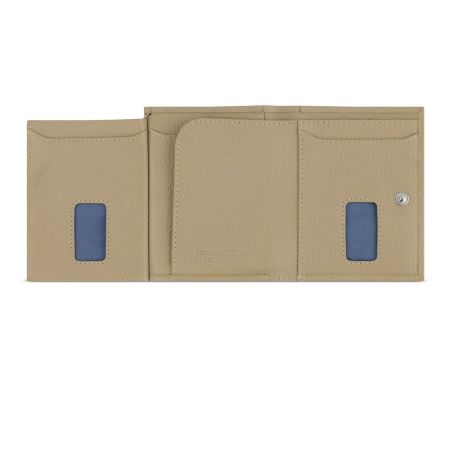 Кожен портфейл Bugatti Secure Slim Special Zip Mini, бежов