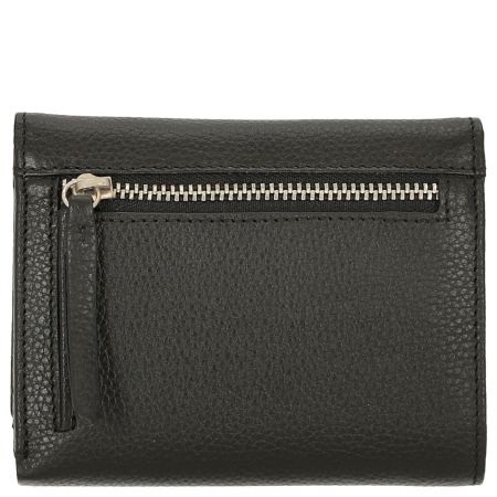 Дамски кожен портфейл Bugatti Linda Continental 6CC, eстествена кожа, черен