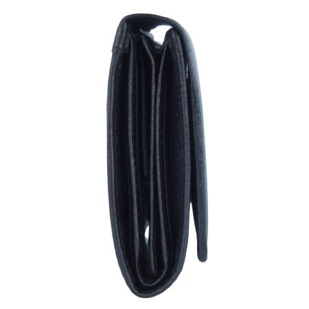 Дамски кожен портфейл Bugatti Linda Continental 6CC, eстествена кожа, черен