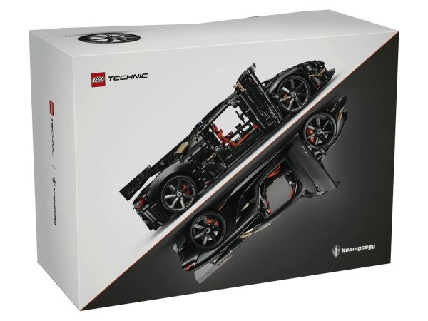 Предна страна на кутията на LEGO Technic 42232 Koenigsegg Sadair's Spear Megacar от Get7.eu