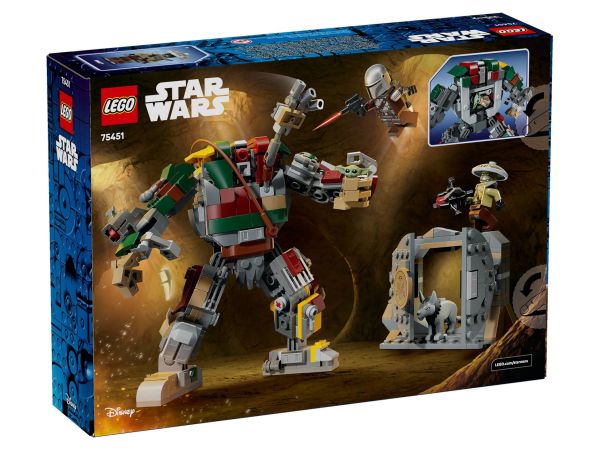 Задна страна на кутията на LEGO 75451 с размери 26.2 x 19.1 x 6.1 см и игрални функции