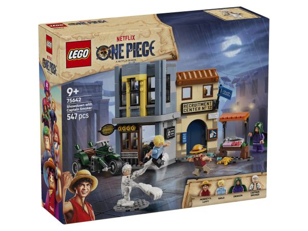 <h3>Често задавани въпроси за LEGO® ONE PIECE 75642 Разправа с капитан Смоукър</h3>  <div class="faq-block">     <p><strong>1. За каква възраст е подходящ комплектът LEGO ONE PIECE 75642?</strong><br>     Поради наличието на екшън механизми за експлозия, 