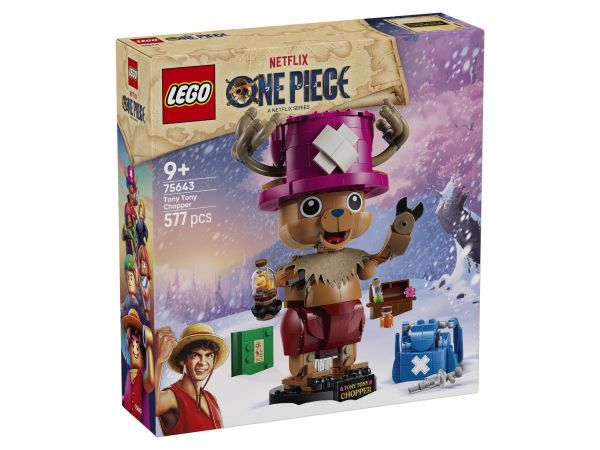 Предна страна на кутията на сглобяемата фигура LEGO ONE PIECE 75643 Тони Тони Чопър от Get7.eu