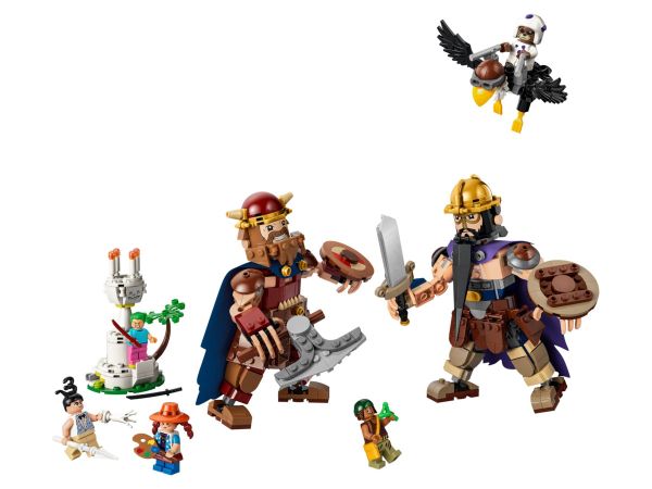 Сглобен модел LEGO 75644 Dorry vs Brogy Giants of Little Garden екшън сцена с гиганти