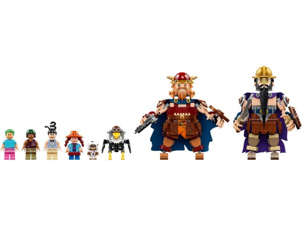 Минифигурки Зоро, Усоп, г-н 3 и мис Голдънуик от комплекта LEGO One Piece 75644