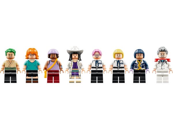 Осем ексклузивни LEGO минифигурки в комплект 75646: Гарп, Коби, Хелмепо, Зоро, Нами, Усоп, Ташиги и Нико Робин