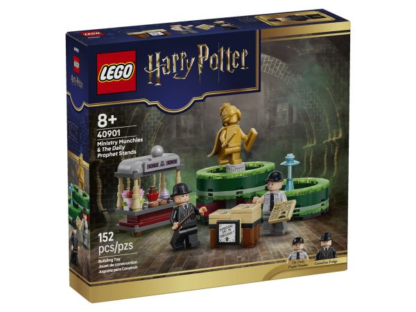 Задна страна на кутията LEGO Harry Potter 40901 с детайли за функциите на модела