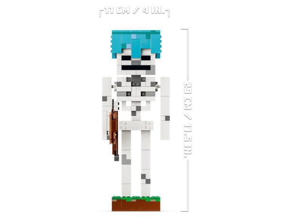 Готовата фигура LEGO Minecraft 21594 Скелетът с височина 29 см