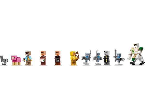 Включени 11 фигурки в LEGO 21596 Железен голем, Заклинател, Енот приключенец и Безсмъртен защитник